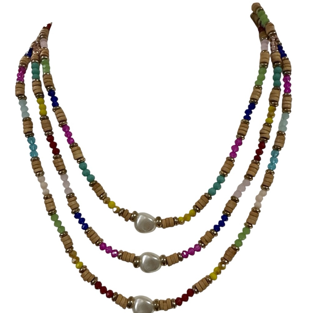 Natasha Accesorries Multicolor Beaded Necklace